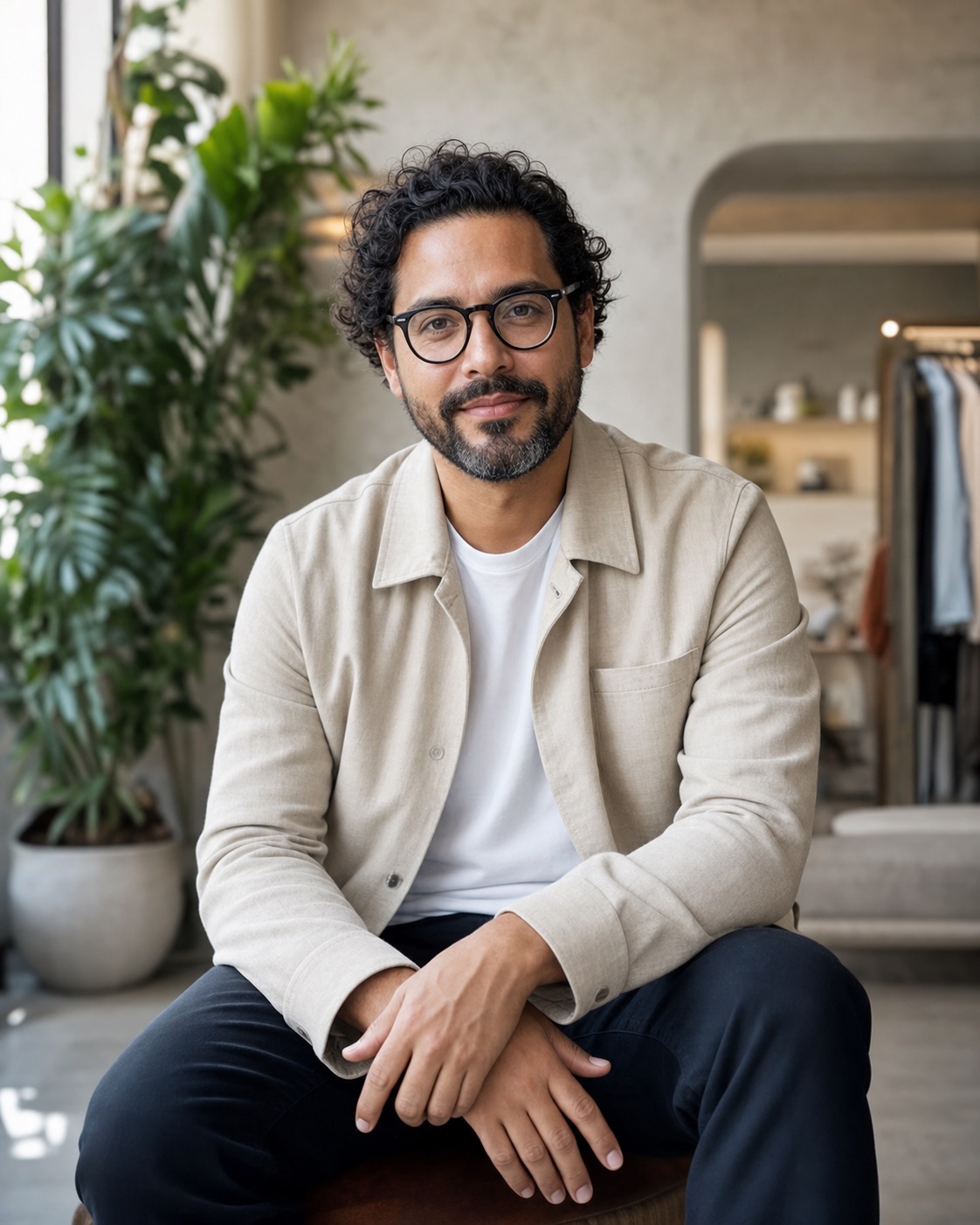 Professional studio lifestyle portrait of a creative entrepreneur