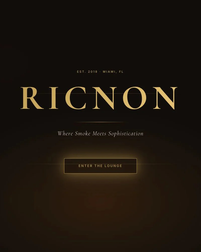 Ricnon Cigar Lounge live website screenshot